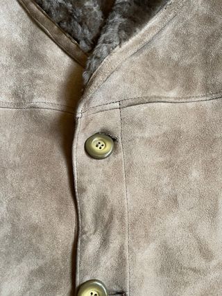 Vintage Shearling Sheepskin Coat - Brown L
