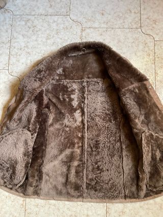 Vintage Shearling Sheepskin Coat - Brown L