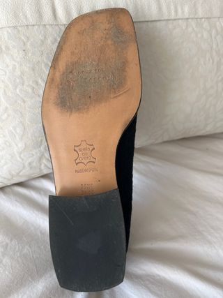 Mocasines C Doux Piel y Astracán Negros Mujer