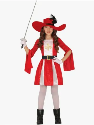 Disfraz Mosquetera Roja Niña talla 10-12