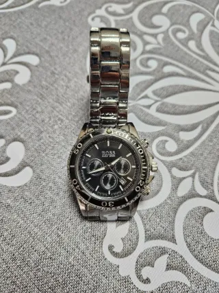 Reloj Boss Cronógrafo Negro y Plateado