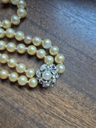 Collar 2 vueltas perlas cultivadas 1920