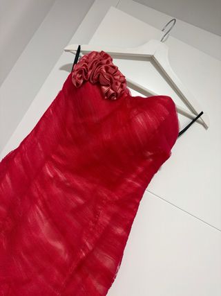 Vestido rojo largo invitada fiesta