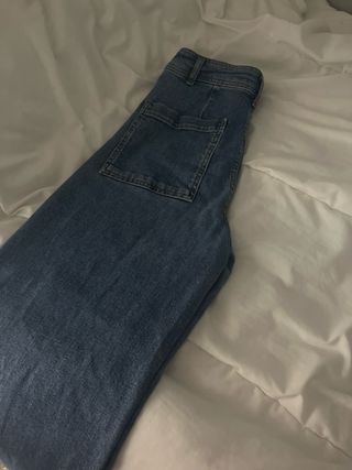 Pantalón vaquero ancho azul marino