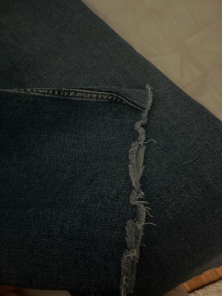 Pantalón vaquero ancho azul marino