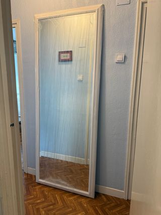 Espejo Marco Madera Blanco