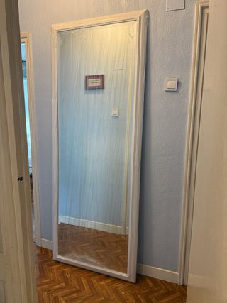 Espejo Marco Madera Blanco