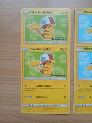 Pikachu de Ash – Lote 6 cartas promo Pokémon TCG
