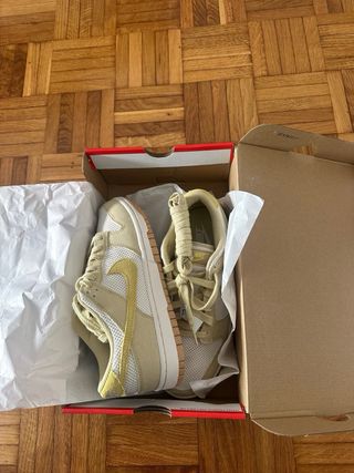 Zapatillas Nike Dunk original, Beige y Amarillo￼