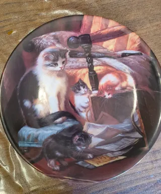 4 Piatti Limoges Porcellana Collezione