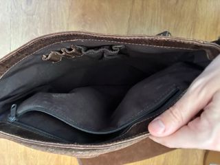 Bolso bandolera piel marrón