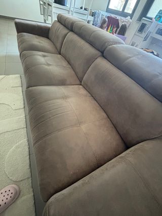 Sofá de 3 plazas marrón