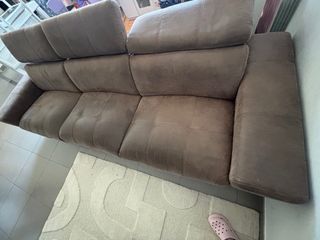 Sofá de 3 plazas marrón