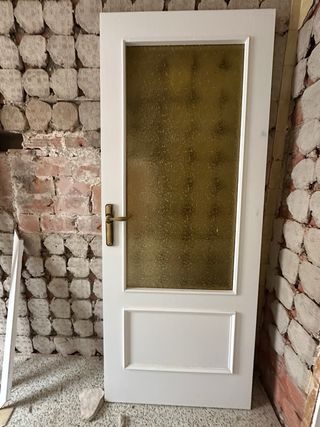 Puerta madera maciza blanca 4 cm grosor