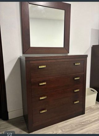 Cómoda de madera 4 cajones