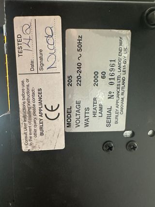 Chimenea eléctrica marca Burley