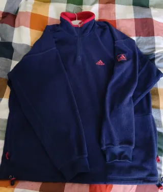 Sudadera Polar Adidas Azul Talla XL