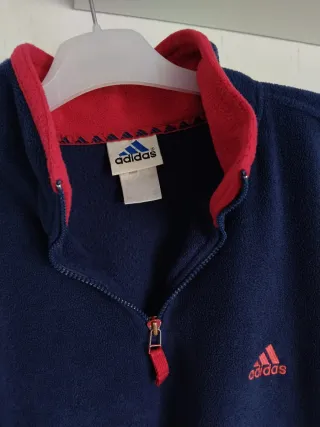 Sudadera Polar Adidas Azul Talla XL