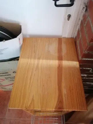 Carro Auxiliar Cocina Madera y Metal