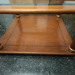 Mesa de centro madera y cristal grande