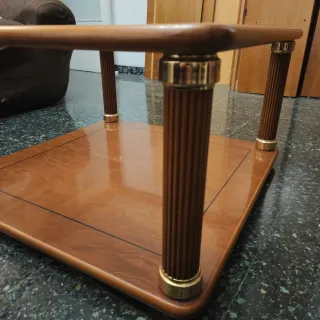 Mesa de centro madera y cristal grande