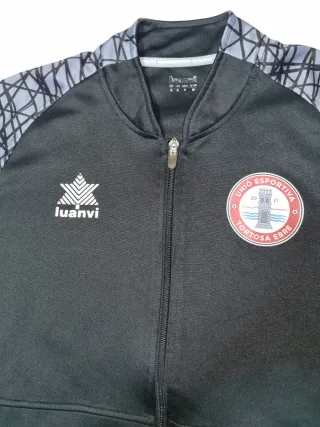 Sudadera Luanvi Negra y Gris Talla S