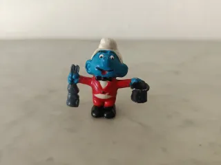 Pitufo Mago con Conejo y Sombrero