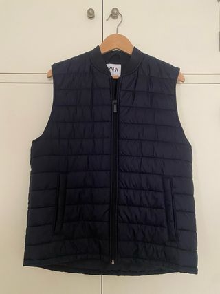 Chaleco Zara Azul Marino Talla M