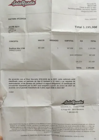 Dualtron Mini 17Ah Patinete Eléctrico