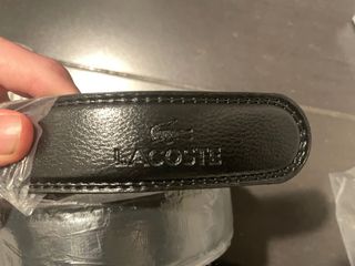 Cartera y Cinturón Lacoste Negro