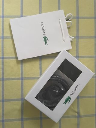 Cartera y Cinturón Lacoste Negro