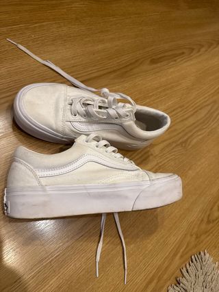 Vans Old Skool Platform Blancas Talla 37.5