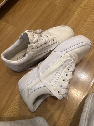 Vans Old Skool Platform Blancas Talla 37.5