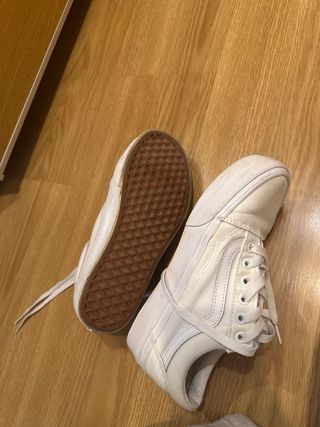 Vans Old Skool Platform Blancas Talla 37.5