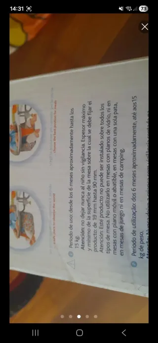 Silla de mesa giratoria Chicco para bebé