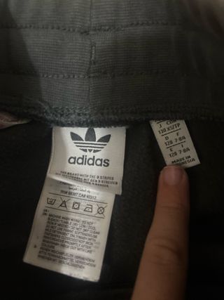 Pantalón Adidas Negro y Azul Talla 8-9
