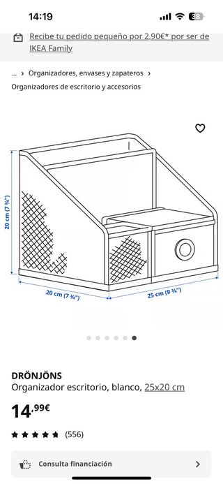 Organizador de escritorio de metal blanco