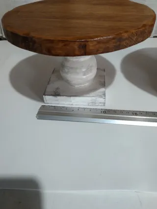 Juego 2 Decoraciones Mesa Madera