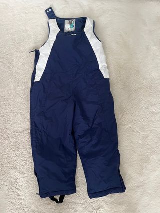 Buzo de esquí infantil azul y blanco, talla 98-104