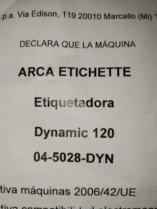 Etiquetadora Arca Dynamic 120