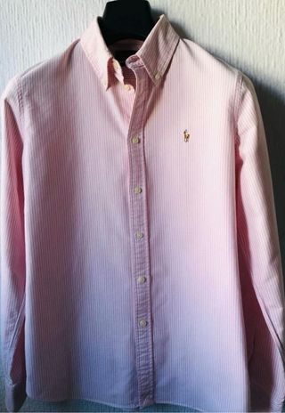 Camisa Polo Ralph Lauren Mujer Rosa Rayas