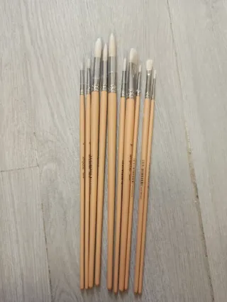 10 Pinceles Óleo y Acrílico