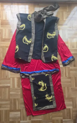 Disfraz asiático dragón talla única