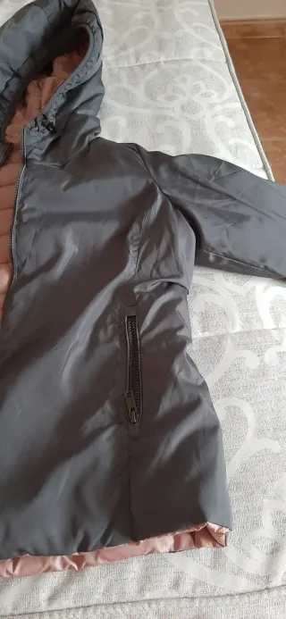 Cazadora reversible rosa y gris