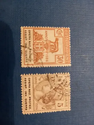 2 Francobolli Italiani 1924