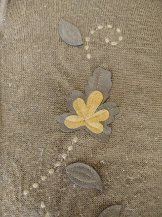 Chaqueta de lana mujer botones marrón