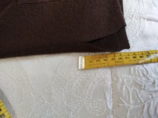 Chaqueta de lana mujer botones marrón