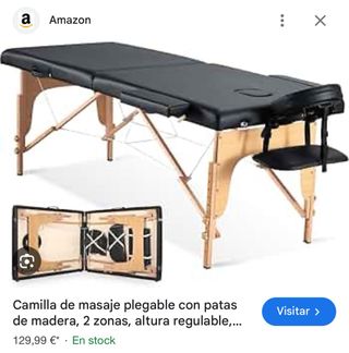 Camilla de masaje plegable negra