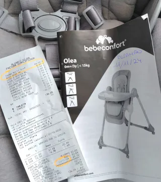 Trona de bebé gris Bebeconfort