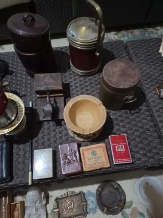 Lote para fumadores: puros, ceniceros, etc.